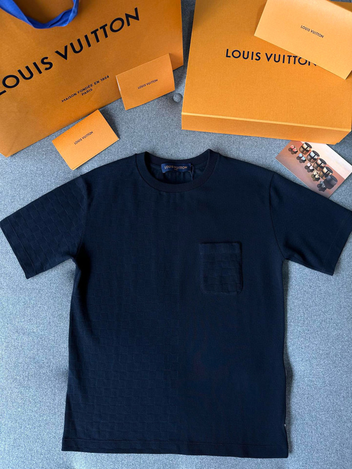 NIGO Louis Vuitton Men's Summer Solid Colour Round Neck Chest Strap Cotton Short Sleeve T-Shirt #nigo97859