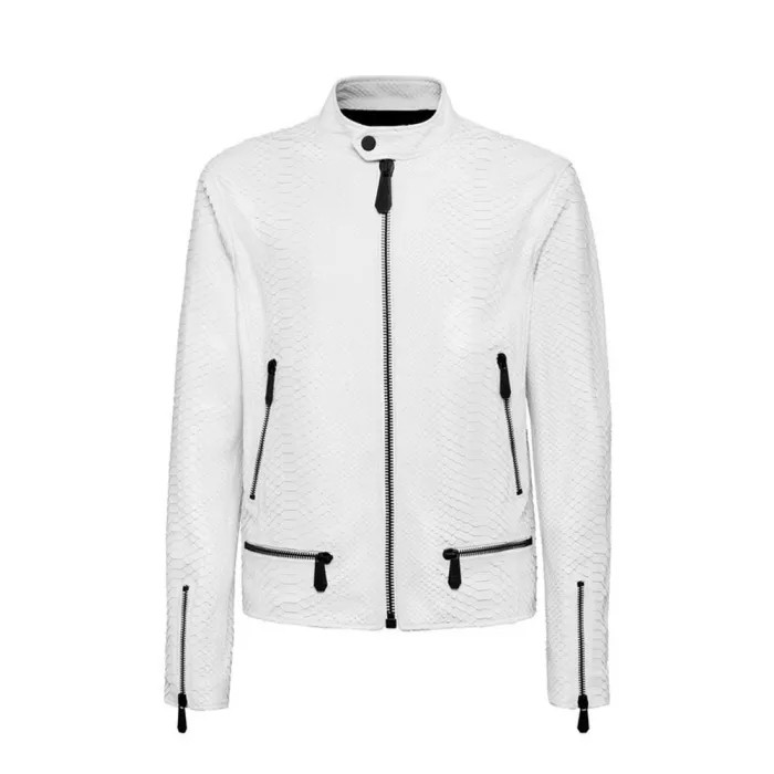 NIGO Philipp Plein Men's Spring And Fall Fashion Trend Biker Jacket Three-dimensional Python Leather Jacket Luxury Coat Ngvp #nigo8585