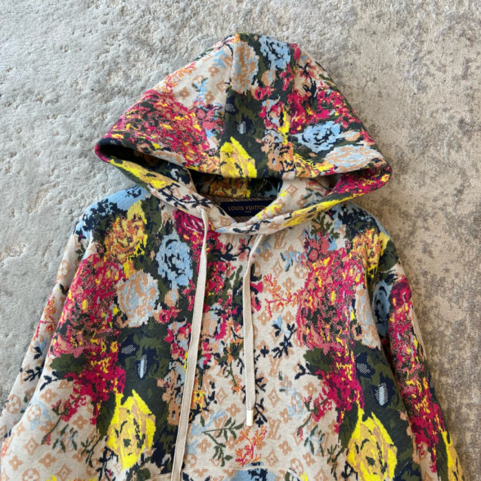 NIGO Louis Vuitton Men's Spring Autumn Monogrammed Floral Pattern Jacquard Hooded Sweatshirt Pullover #nigo97861