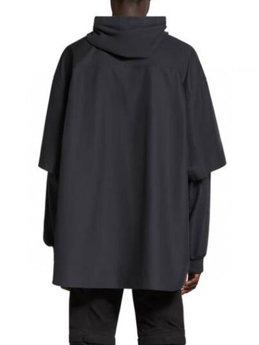 NIGO Balenciaga Men's Spring Autumn Black No Drawstring Connected Hooded Single Breasted Long Sleeve Shirt #nigo97866
