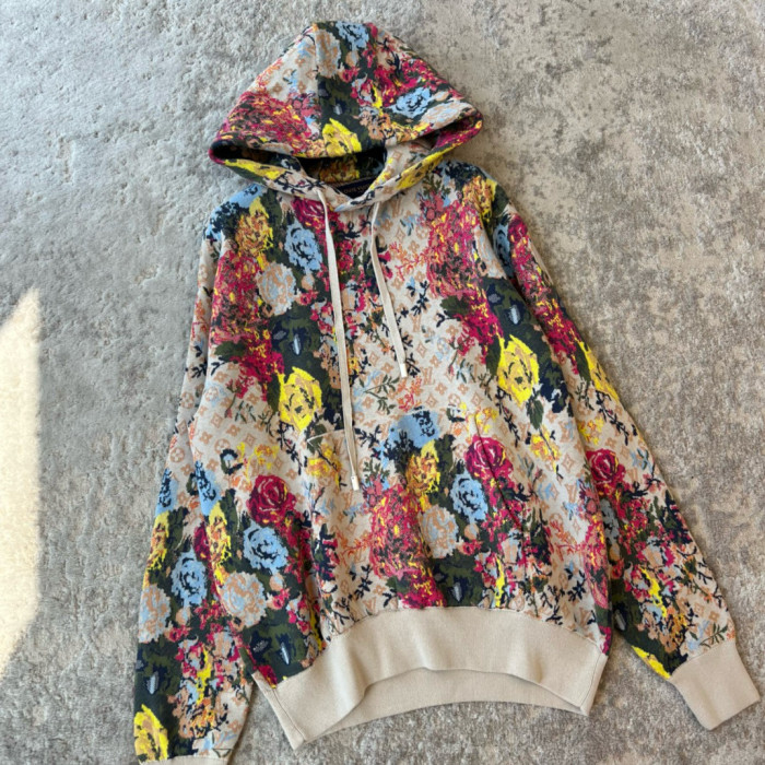 NIGO Louis Vuitton Men's Spring Autumn Monogrammed Floral Pattern Jacquard Hooded Sweatshirt Pullover #nigo97861