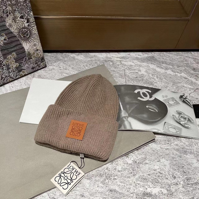 NIGO Loewe Men's And Women's Autumn And Winter Models Solid Colour Rabbit Hair Jnitted Ulush Hat #nigo97858