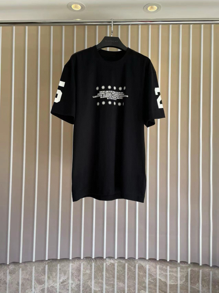 NIGO Givenchy Men's Summer Black Graffiti Logo Round Neck Cotton Short Sleeve T-Shirt #nigo97882