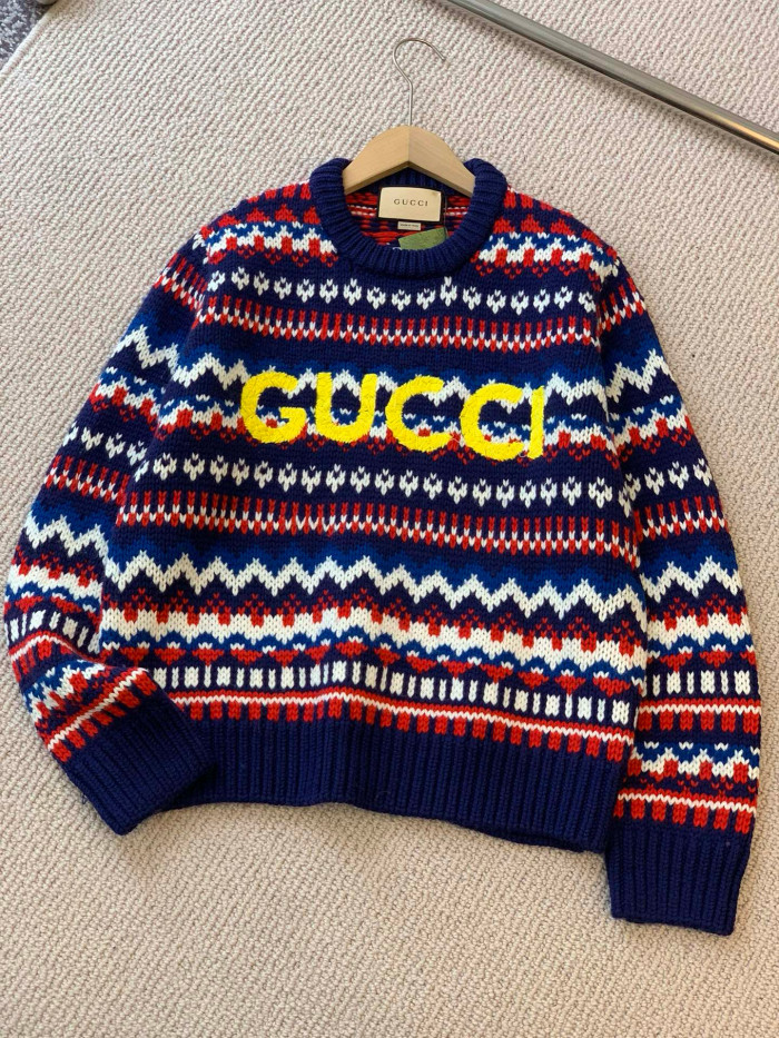 NIGO Gucci Men's Autumn And Winter Logo Letters He Small Text Print Round Neck Long Sleeve Jumper Pullover #nigo97872