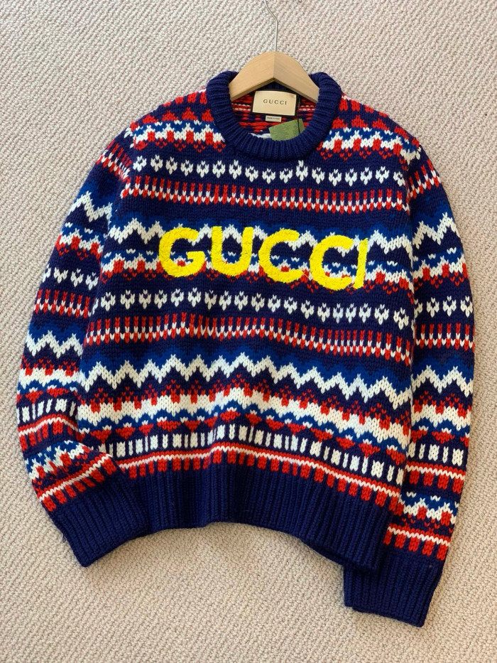 NIGO Gucci Men's Autumn And Winter Logo Letters He Small Text Print Round Neck Long Sleeve Jumper Pullover #nigo97872