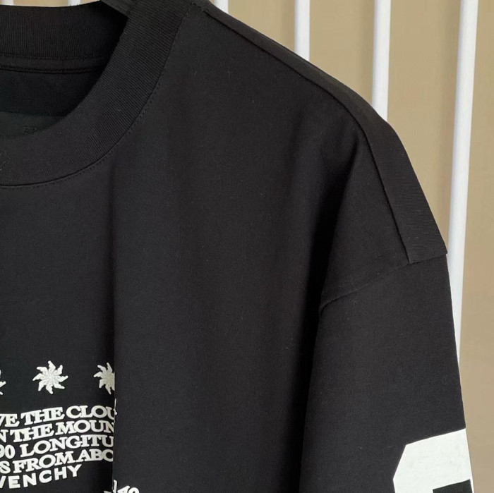 NIGO Givenchy Men's Summer Black Graffiti Logo Round Neck Cotton Short Sleeve T-Shirt #nigo97882