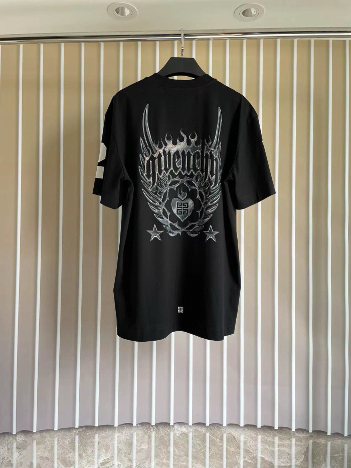NIGO Givenchy Men's Summer Black Graffiti Logo Round Neck Cotton Short Sleeve T-Shirt #nigo97882