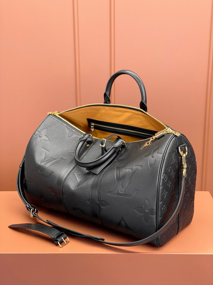 NIGO Louis Vuitton Keepall Bandoulière 45 Brown Leather Tote Travel Bag Bags #nigo97894