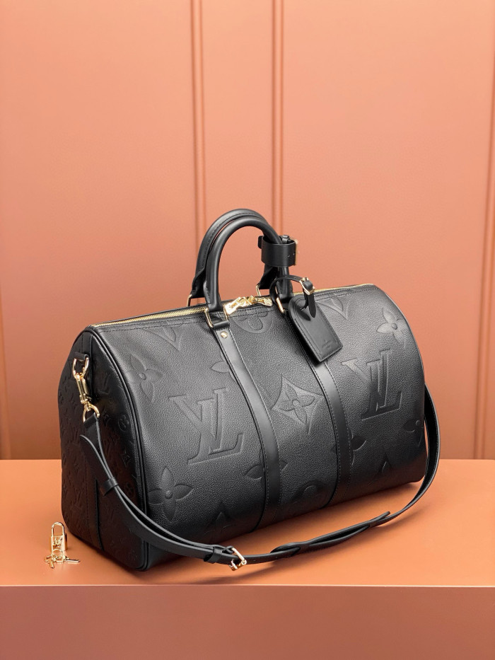 NIGO Louis Vuitton Keepall Bandoulière 45 Brown Leather Tote Travel Bag Bags #nigo97894