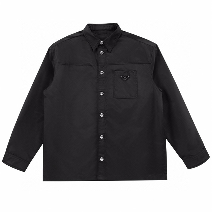 NIGO Prada Men's Spring And Autumn Nylon Lapel Single-Breasted Long-Sleeved Shirt Casual Trousers Pants Suit Set #nigo97887