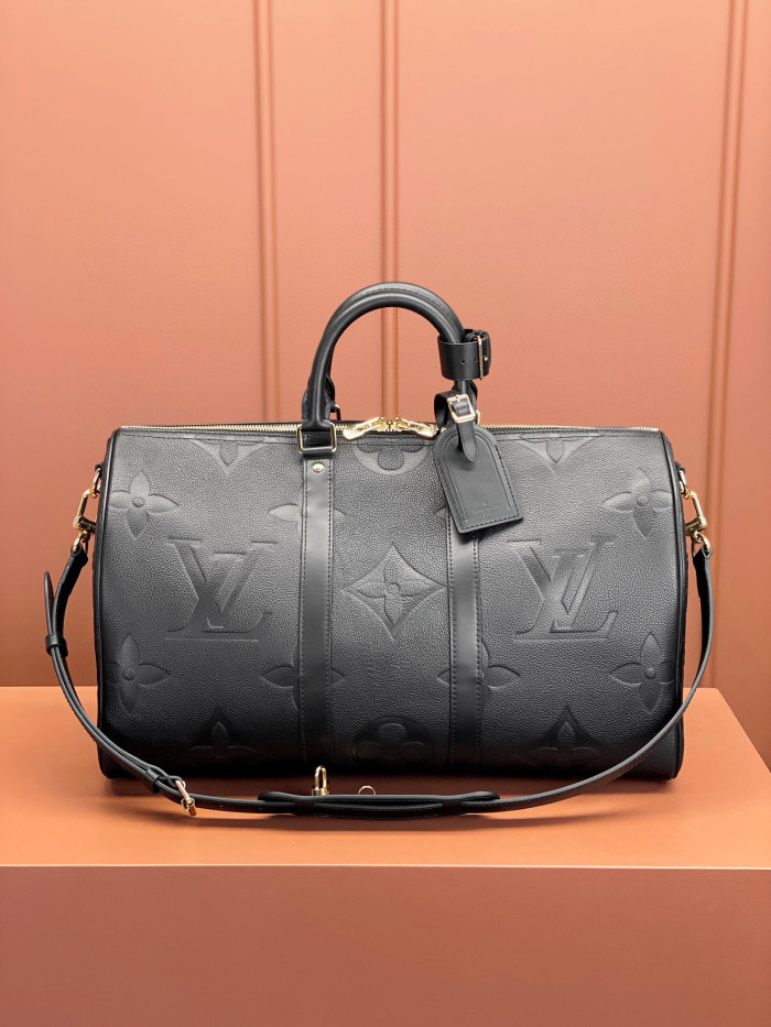 NIGO Louis Vuitton Keepall Bandoulière 45 Brown Leather Tote Travel Bag Bags #nigo97894