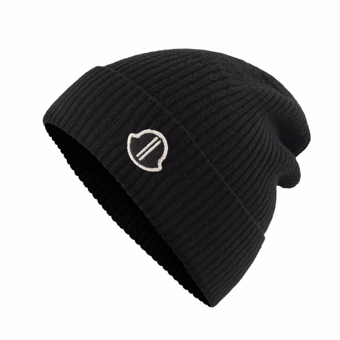 NIGO Moncle X Rickowen Men's and Women's Black Cashmere Pompom Hat Cap #nigo97923