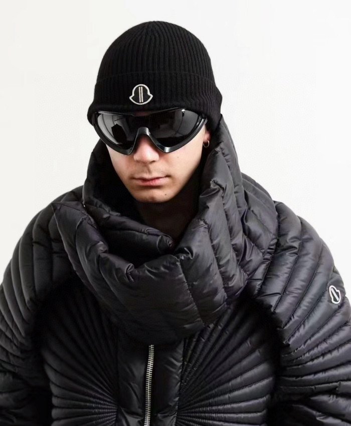 NIGO Moncle X Rickowen Men's and Women's Black Cashmere Pompom Hat Cap #nigo97923