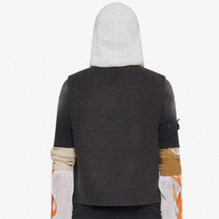 NIGO Givenchy Men's Spring & Autumn Solid Color Multi-Pocket V-Neck Zipper Sleeveless Double Sided Wool & Cashmere Vest Ngvp #nigo7644