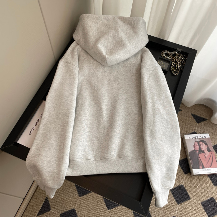 NIGO Alexander wang Men's Women's Spring And Autumn Solid Color Mahjong Pattern Long Sleeve Loose Hooded Sweatshirt Ngvp #nigo7634