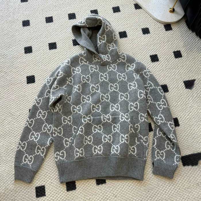 NIGO Gucci Men's Spring and Autumn Monogram Printed Long Sleeve Hooded Sweatshirt Pullover Sweatshirt #nigo97962