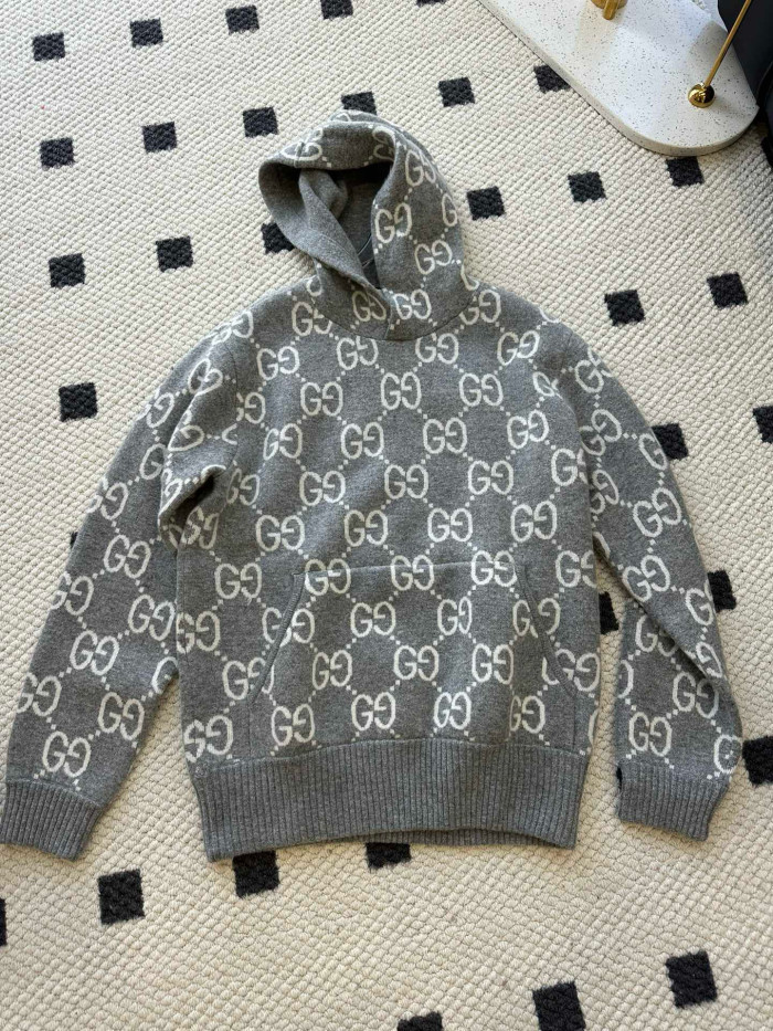 NIGO Gucci Men's Spring and Autumn Monogram Printed Long Sleeve Hooded Sweatshirt Pullover Sweatshirt #nigo97962
