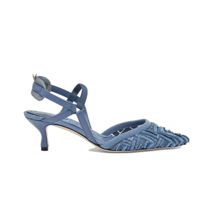 NIGO Fendi Women's Summer Colibri Mesh Embroidery Tassel FF Pattern Fine Heeled Shoes #nigo97957