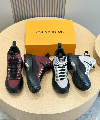 NIGO Louis Vuitton Men's Fall And Winter Round Head Lace Up Thick Bottom High Top Shoes #nigo97955