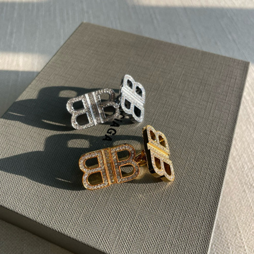 NIGO Balenciaga Women's Metal Brass Full Diamond BB Solid Color Stud Earrings Jewelry #nigo97961