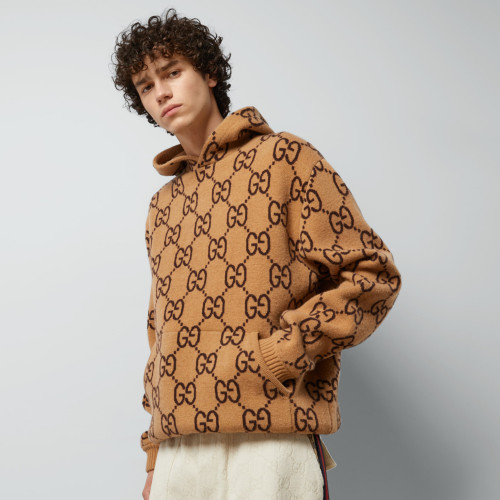 NIGO Gucci Men's Spring and Autumn Monogram Printed Long Sleeve Hooded Sweatshirt Pullover Sweatshirt #nigo97962