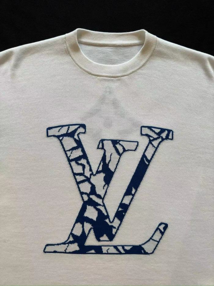 NIGO Louis Vuitton Men's Summer Logo Letter Print White Cotton Short Sleeve Fitted Straight T-Shirt #nigo97965
