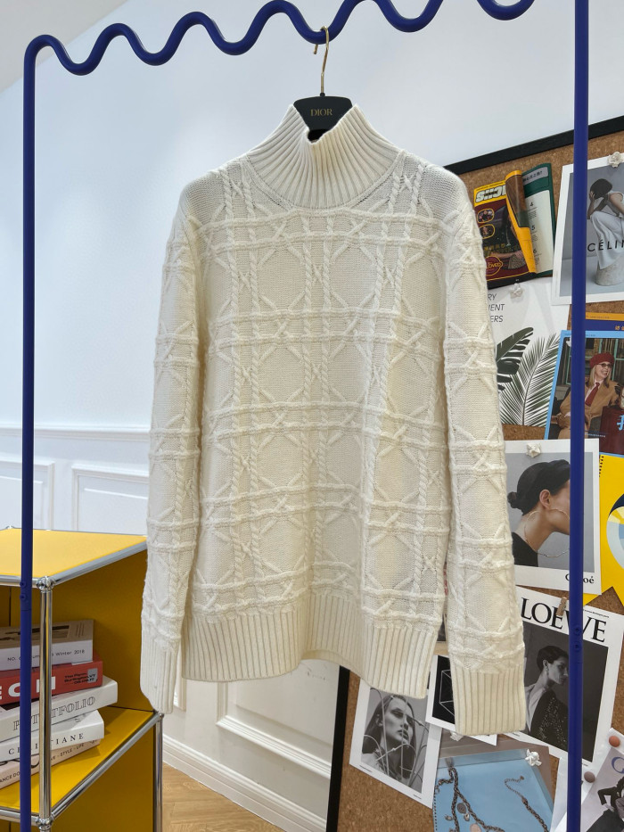 NIGO Dior Men's Spring & Autumn Logo Icon Solid Color Plaid Cashmere Fashion Long Sleeve Pullover Knitted Sweater #nigo97968