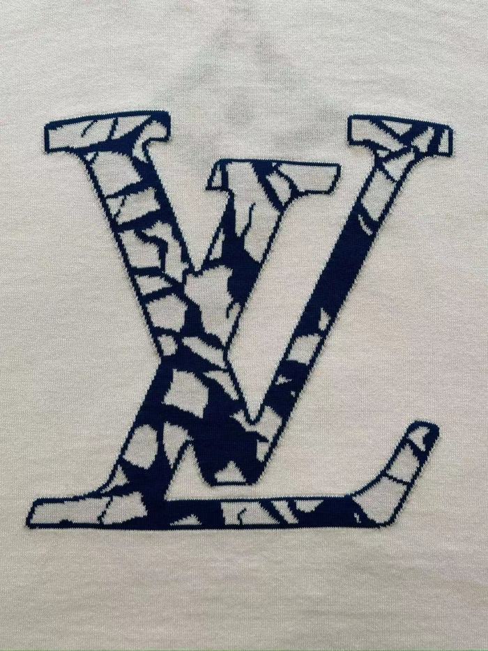 NIGO Louis Vuitton Men's Summer Logo Letter Print White Cotton Short Sleeve Fitted Straight T-Shirt #nigo97965