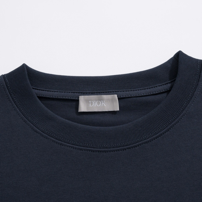 NIGO Dior Men's Summer Embroidered Logo Solid Color Round Neck Cotton Short Sleeve T-Shirt #nigo97978
