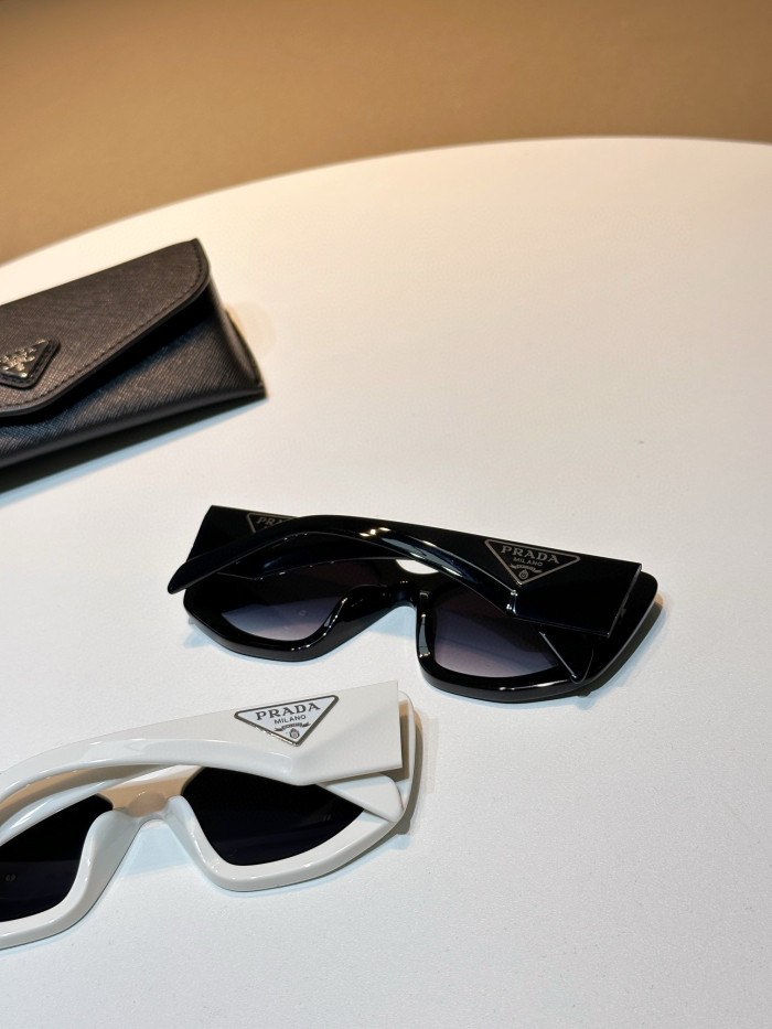 NIGO Prada Women's Triangle Logo Solid Color Acetate Irregular Shape Sunglasses Eyeglasses Glasses #nigo97988