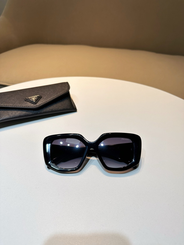 NIGO Prada Women's Triangle Logo Solid Color Acetate Irregular Shape Sunglasses Eyeglasses Glasses #nigo97988