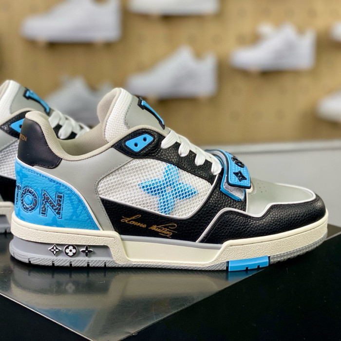 NIGO Louis Vuitton Men's LV Trainer Sneaker Fw24 Velcro Low Top Shoes #nigo97544