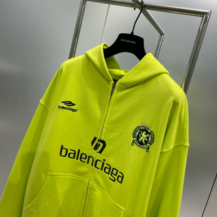 NIGO Balenciaga Men's Fall/Winter Paris Soccer Zip-Up Hoodie Medium Fit Solid Color Hooded Jacket #nigo97993