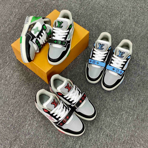 NIGO Louis Vuitton Men's LV Trainer Sneaker Fw24 Velcro Low Top Shoes #nigo97544