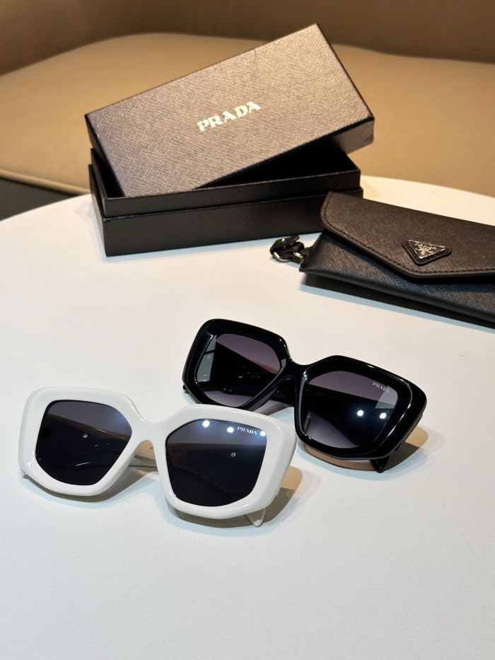 NIGO Prada Women's Triangle Logo Solid Color Acetate Irregular Shape Sunglasses Eyeglasses Glasses #nigo97988