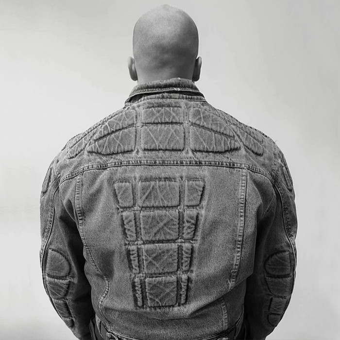 NIGO Yeezy x Gap x Balenciaga Men's Spring And Fall Blue Lapel Single-Breasted Loose Straight Long-Sleeved Denim Jacket Ngvp #nigo5853