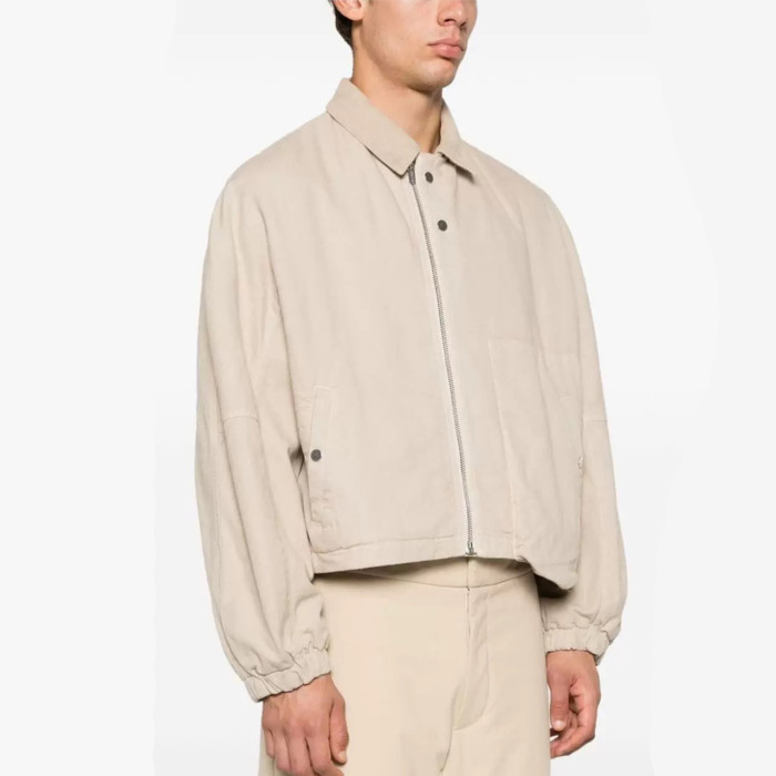 NIGO Jacquemus Men's Spring And Summer Fashion Short Solid Color Lapel Zipper Cotton Jacket Retro Casual Jacket Ngvp #nigo7685