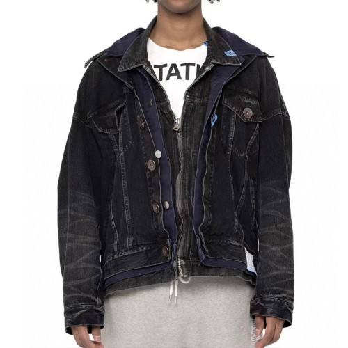NIGO Maison Mihara Yasuhiro  Men's Spring/Summer Fashion High Street Trend Multi-Layered Buttoned Old Loose Denim Jacket Ngvp #nigo7687
