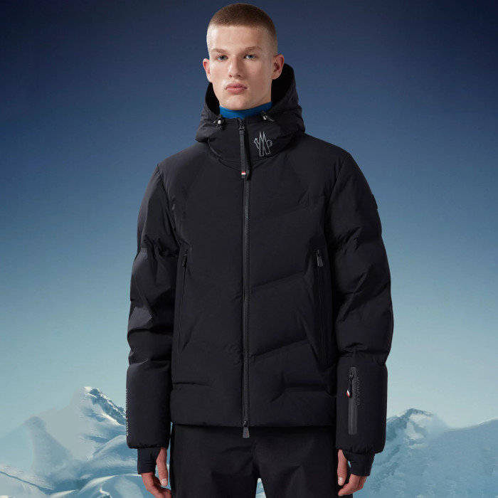 NIGO Moncler Men's Winter Solid Color Logo Printed Hooded Zipper Long Sleeve Arcesaz Short Puffer Down Jacket #nigo98135