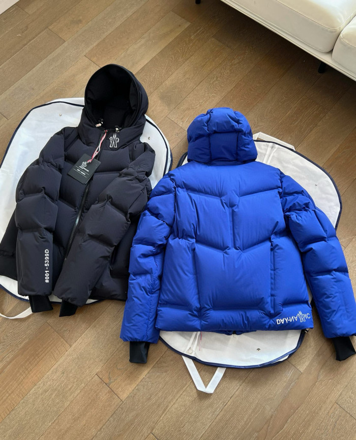 NIGO Moncler Men's Winter Solid Color Logo Printed Hooded Zipper Long Sleeve Arcesaz Short Puffer Down Jacket #nigo98135