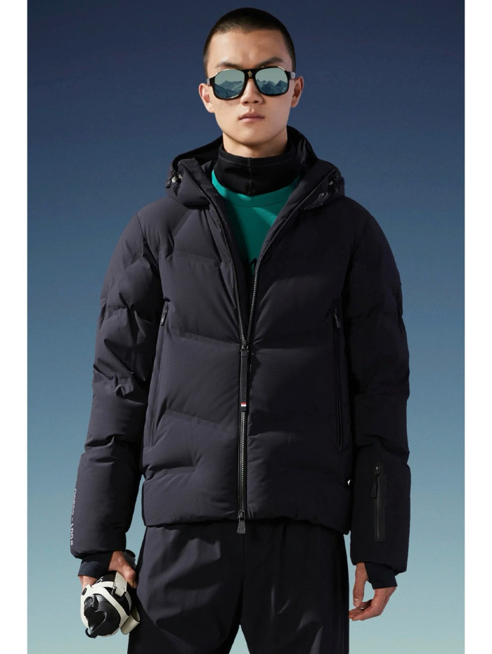 NIGO Moncler Men's Winter Solid Color Logo Printed Hooded Zipper Long Sleeve Arcesaz Short Puffer Down Jacket #nigo98135