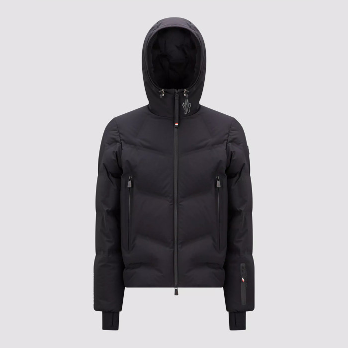 NIGO Moncler Men's Winter Solid Color Logo Printed Hooded Zipper Long Sleeve Arcesaz Short Puffer Down Jacket #nigo98135