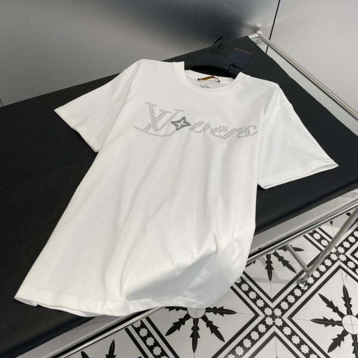 NIGO Louis Vuitton Men's Summer Cotton Hot Drill Logo Solid Color Round Neck Short Sleeve T-Shirt #nigo98147