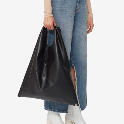 NIGO Maison Margiela Women's Fashion Casual Triangle Handbag Temperament Lychee Grain Cowhide Large Tote Bucket Bag Ngvp #nigo7713