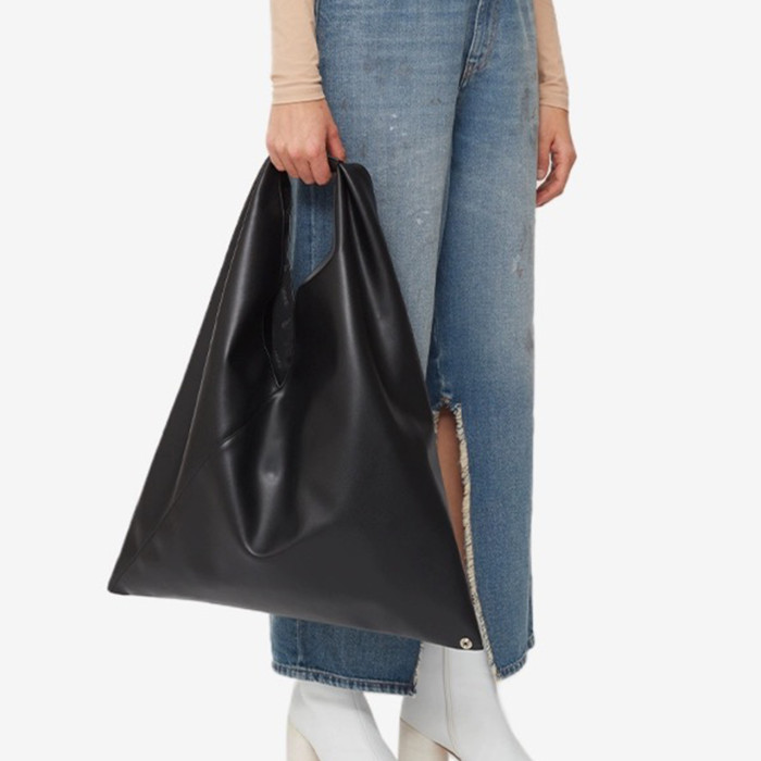 NIGO Maison Margiela Women's Fashion Casual Triangle Handbag Temperament Lychee Grain Cowhide Large Tote Bucket Bag Ngvp #nigo7713