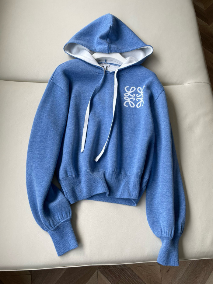 NIGO Loewe Men's And Women's Spring and Autumn Solid Color Cashmere Long Sleeve Hooded Sweatshirt Pullover #nigo98148