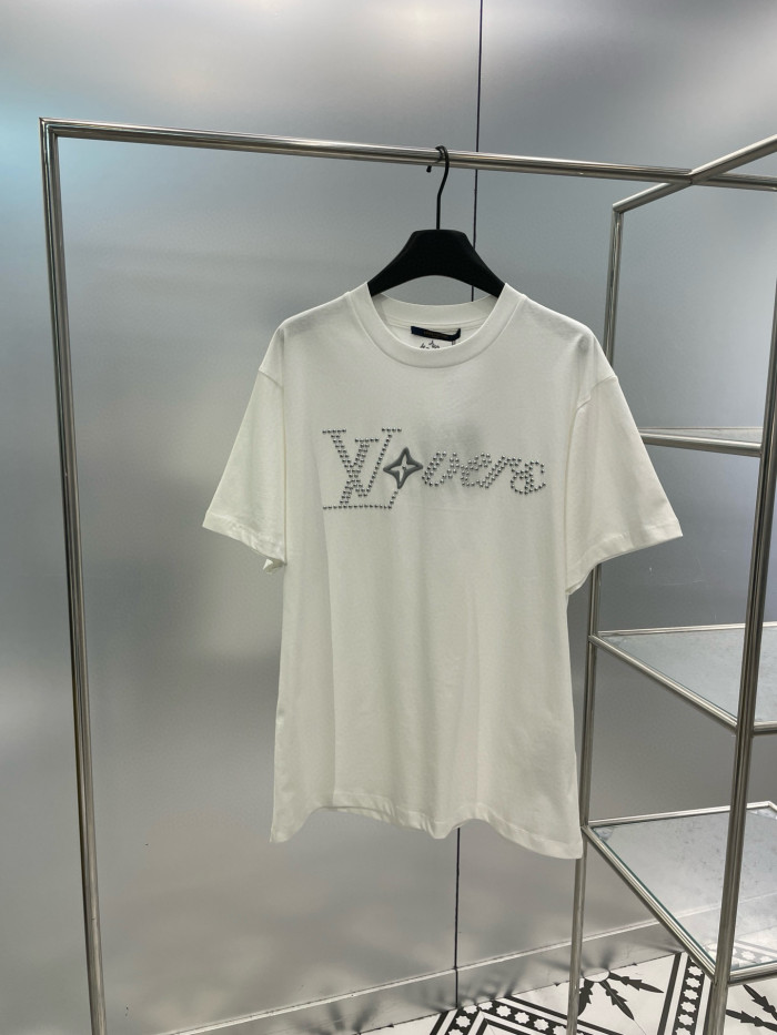 NIGO Louis Vuitton Men's Summer Cotton Hot Drill Logo Solid Color Round Neck Short Sleeve T-Shirt #nigo98147