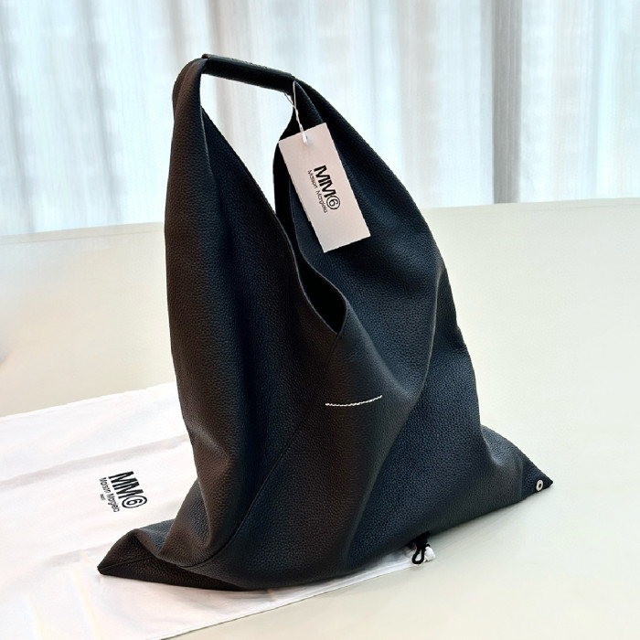 NIGO Maison Margiela Women's Fashion Casual Triangle Handbag Temperament Lychee Grain Cowhide Large Tote Bucket Bag Ngvp #nigo7713