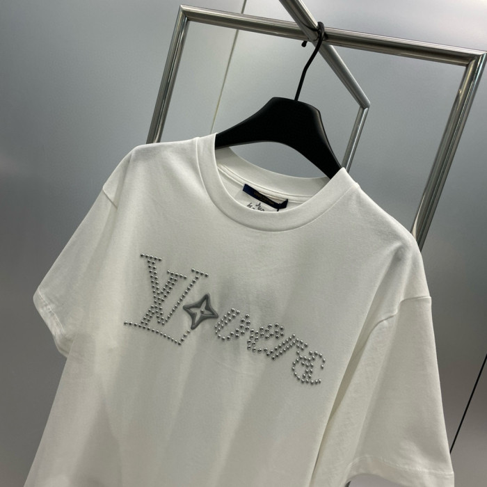 NIGO Louis Vuitton Men's Summer Cotton Hot Drill Logo Solid Color Round Neck Short Sleeve T-Shirt #nigo98147