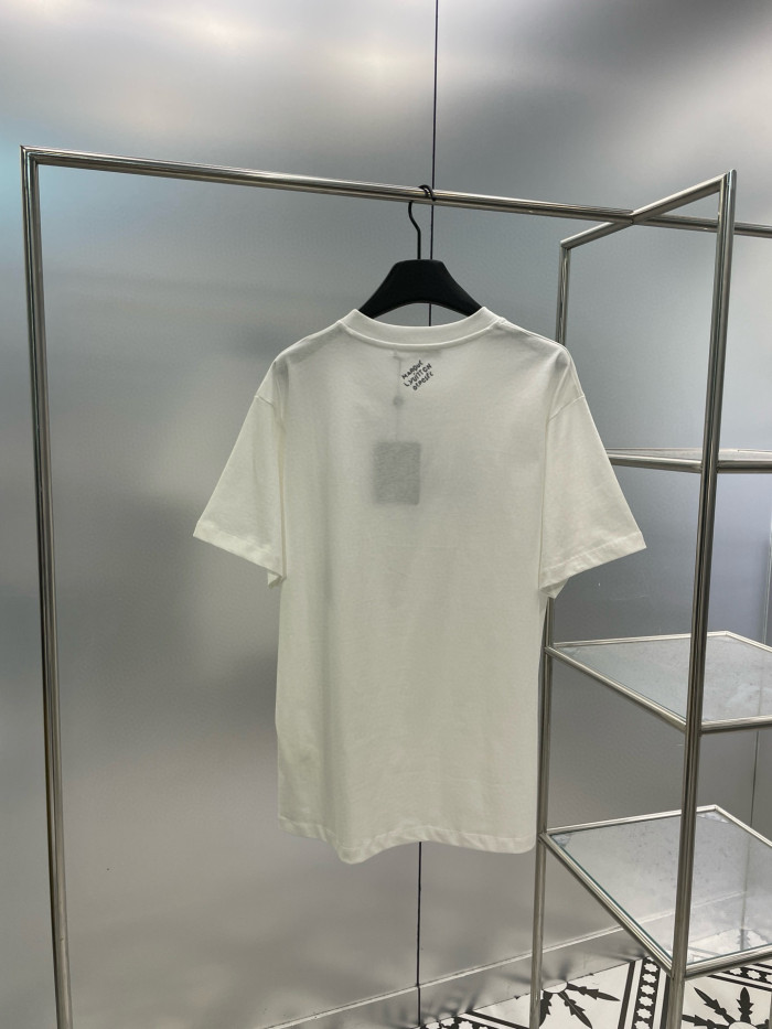 NIGO Louis Vuitton Men's Summer Cotton Hot Drill Logo Solid Color Round Neck Short Sleeve T-Shirt #nigo98147